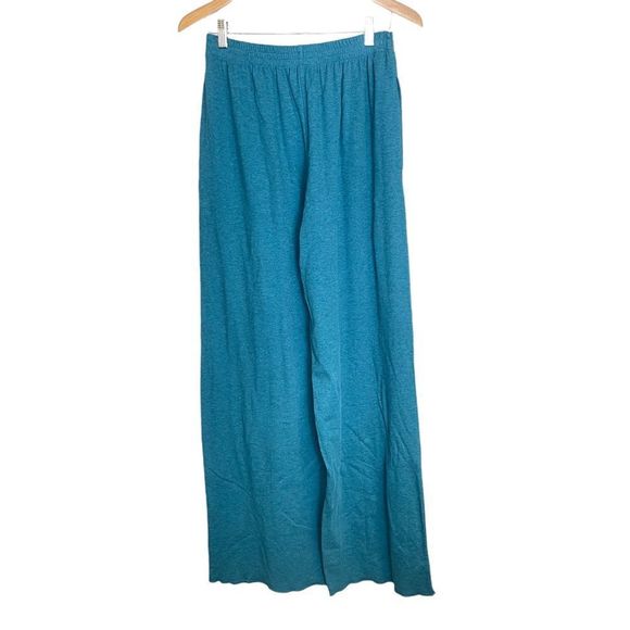 New Eskandar Pants Teal Blue 100% Pima Cotton Wide Leg Extra Long - Picture 5 of 12